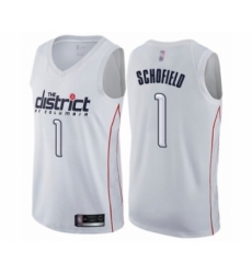 Men's Washington Wizards #1 Admiral Schofield Authentic White Basketball Jersey - City Edition