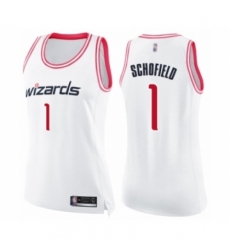 Women's Washington Wizards #1 Admiral Schofield Swingman White Pink Fashion Basketball Jersey