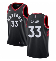Men's Nike Toronto Raptors #33 Marc Gasol Black NBA Swingman Statement Edition Jersey
