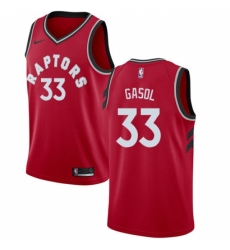 Men's Nike Toronto Raptors #33 Marc Gasol Red NBA Swingman Icon Edition Jersey