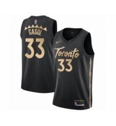 Men's Toronto Raptors #33 Marc Gasol Swingman Black Basketball Jersey - 2019 20 City Edition