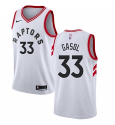 Women's Nike Toronto Raptors #33 Marc Gasol White Women's NBA Swingman Association Edition Jersey