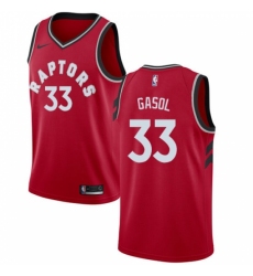 Youth Nike Toronto Raptors #33 Marc Gasol Red NBA Swingman Icon Edition Jersey