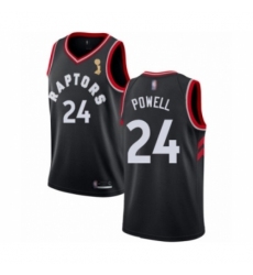 Men's Toronto Raptors #24 Norman Powell Swingman Black 2019 Basketball Finals Champions Jersey Statement Edition