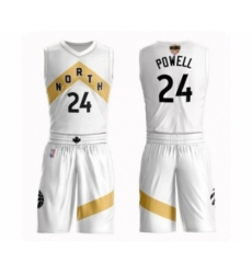 Men's Toronto Raptors #24 Norman Powell Swingman White 2019 Basketball Finals Bound Suit Jersey - City Edition
