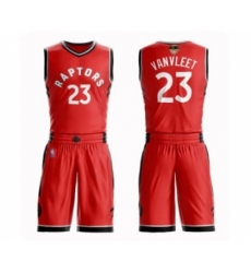 Men's Toronto Raptors #23 Fred VanVleet Swingman Red 2019 Basketball Finals Bound Suit Jersey - Icon Edition