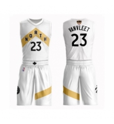 Men's Toronto Raptors #23 Fred VanVleet Swingman White 2019 Basketball Finals Bound Suit Jersey - City Edition