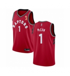 Men's Toronto Raptors #1 Patrick McCaw Swingman Red 2019 Basketball Finals Champions Jersey - Icon Edition
