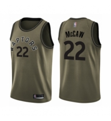 Men's Toronto Raptors #22 Patrick McCaw Swingman Green Salute to Service Basketball Jersey