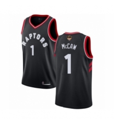 Youth Toronto Raptors #1 Patrick McCaw Swingman Black 2019 Basketball Finals Bound Jersey Statement Edition