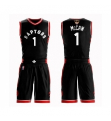 Youth Toronto Raptors #1 Patrick McCaw Swingman Black 2019 Basketball Finals Bound Suit Jersey Statement Edition
