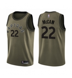 Youth Toronto Raptors #22 Patrick McCaw Swingman Green Salute to Service Basketball Jersey