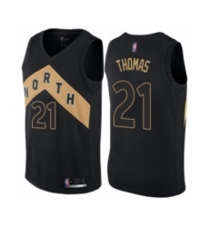 Men's Toronto Raptors #21 Matt Thomas Authentic Black Basketball Jersey - City Edition