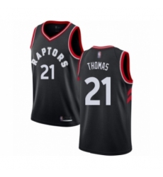 Men's Toronto Raptors #21 Matt Thomas Authentic Black Basketball Jersey Statement Edition