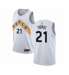 Men's Toronto Raptors #21 Matt Thomas Authentic White Basketball Jersey - City Edition