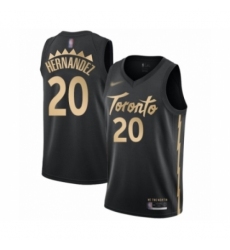 Men's Toronto Raptors #20 Dewan Hernandez Swingman Black Basketball Jersey - 2019 20 City Edition