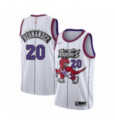 Youth Toronto Raptors #20 Dewan Hernandez Swingman White Hardwood Classics Basketball Jersey