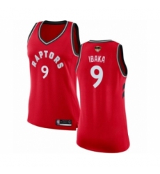 Women's Toronto Raptors #9 Serge Ibaka Swingman Red 2019 Basketball Finals Bound Jersey - Icon Edition