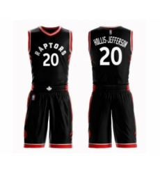 Men's Toronto Raptors #20 Rondae Hollis-Jefferson Swingman Black Basketball Suit Jersey Statement Edition