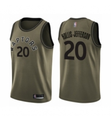 Men's Toronto Raptors #20 Rondae Hollis-Jefferson Swingman Green Salute to Service Basketball Jersey