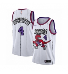 Men's Toronto Raptors #4 Rondae Hollis-Jefferson Authentic White Hardwood Classics Basketball Jersey