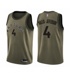 Men's Toronto Raptors #4 Rondae Hollis-Jefferson Swingman Green Salute to Service Basketball Jersey