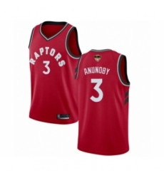 Men's Toronto Raptors #3 OG Anunoby Swingman Red 2019 Basketball Finals Bound Jersey - Icon Edition