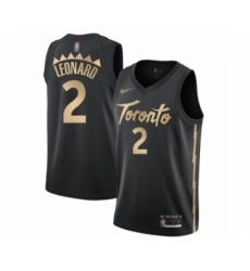 Men's Toronto Raptors #2 Kawhi Leonard Swingman Black Basketball Jersey - 2019 20 City Edition