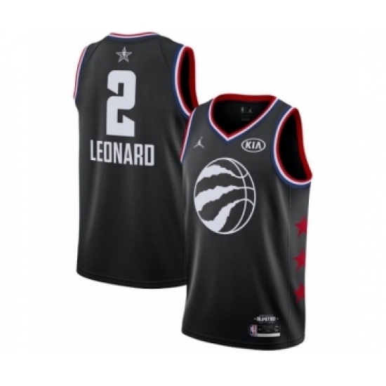 Youth Jordan Toronto Raptors #2 Kawhi Leonard Swingman Black 2019 All-Star Game Basketball Jersey