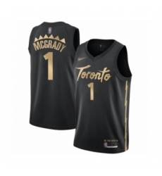 Men's Toronto Raptors #1 Tracy Mcgrady Swingman Black Basketball Jersey - 2019 20 City Edition