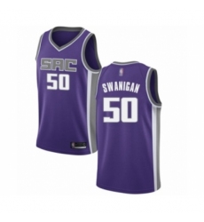 Women's Sacramento Kings #50 Caleb Swanigan Swingman Purple Basketball Jersey - Icon Edition