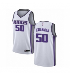 Women's Sacramento Kings #50 Caleb Swanigan Swingman White Basketball Jersey - Association Edition