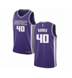 Men's Sacramento Kings #40 Harrison Barnes Authentic Purple Basketball Jersey - Icon Edition