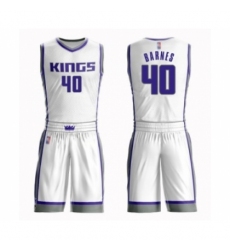 Women's Sacramento Kings #40 Harrison Barnes Swingman White Basketball Suit Jersey - Association Edition