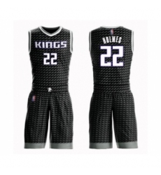 Men's Sacramento Kings #22 Richaun Holmes Authentic Black Basketball Suit Jersey Statement Edition