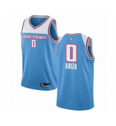 Men's Sacramento Kings #0 Trevor Ariza Authentic Blue Basketball Jersey - 201 19 City Edition