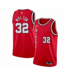 Women's Portland Trail Blazers #32 Bill Walton Swingman Red Hardwood Classics Basketball Jersey