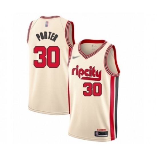 Youth Portland Trail Blazers #30 Terry Porter Swingman Cream Basketball Jersey - 2019 20 City Edition Youth Portland Trail Blazers #30 Terry Porter Swingman Cream Basketball Jersey - 2019 20 City Edition