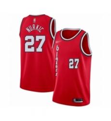 Women's Portland Trail Blazers #27 Jusuf Nurkic Swingman Red Hardwood Classics Basketball Jersey