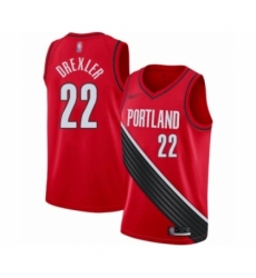 Youth Portland Trail Blazers #22 Clyde Drexler Swingman Red Finished Basketball Jersey - Statement Edition