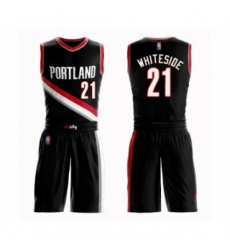 Youth Portland Trail Blazers #21 Hassan Whiteside Swingman Black Basketball Suit Jersey - Icon Edition