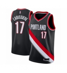 Youth Portland Trail Blazers #17 Skal Labissiere Swingman Black Basketball Jersey - Icon Edition