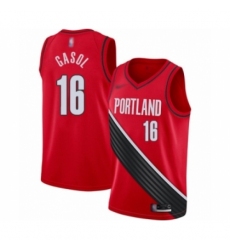 Women's Portland Trail Blazers #16 Pau Gasol Swingman Red Finished Basketball Jersey - Statement Edition