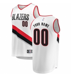 Men's Portland Trail Blazers Fanatics Branded White Fast Break Custom Replica Jersey - Association Edition