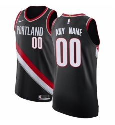 Men's Portland Trail Blazers Nike Black Authentic Custom Jersey - Icon Edition