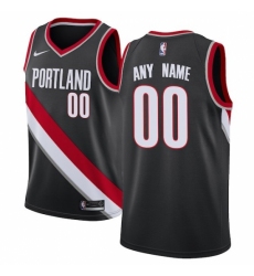 Men's Portland Trail Blazers Nike Black Swingman Custom Jersey - Icon Edition