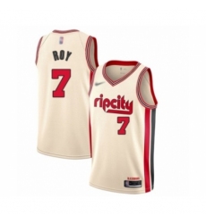 Men's Portland Trail Blazers #7 Brandon Roy Swingman Cream Basketball Jersey - 2019 20 City Edition