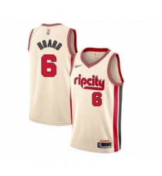 Men's Portland Trail Blazers #6 Jaylen Hoard Swingman Cream Basketball Jersey - 2019 20 City Edition