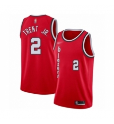 Youth Portland Trail Blazers #2 Gary Trent Jr. Swingman Red Hardwood Classics Basketball Jersey