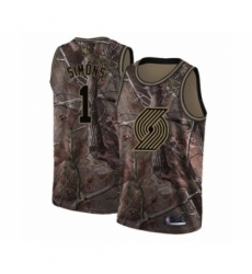 Men's Portland Trail Blazers #1 Anfernee Simons Swingman Camo Realtree Collection Basketball Jersey